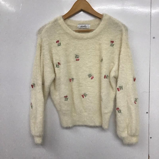 ダズリン dazzlin ニット、セーター 長袖 FREE 刺繍 白 / ホワイト /  レディース USED 古着 中古 10148511