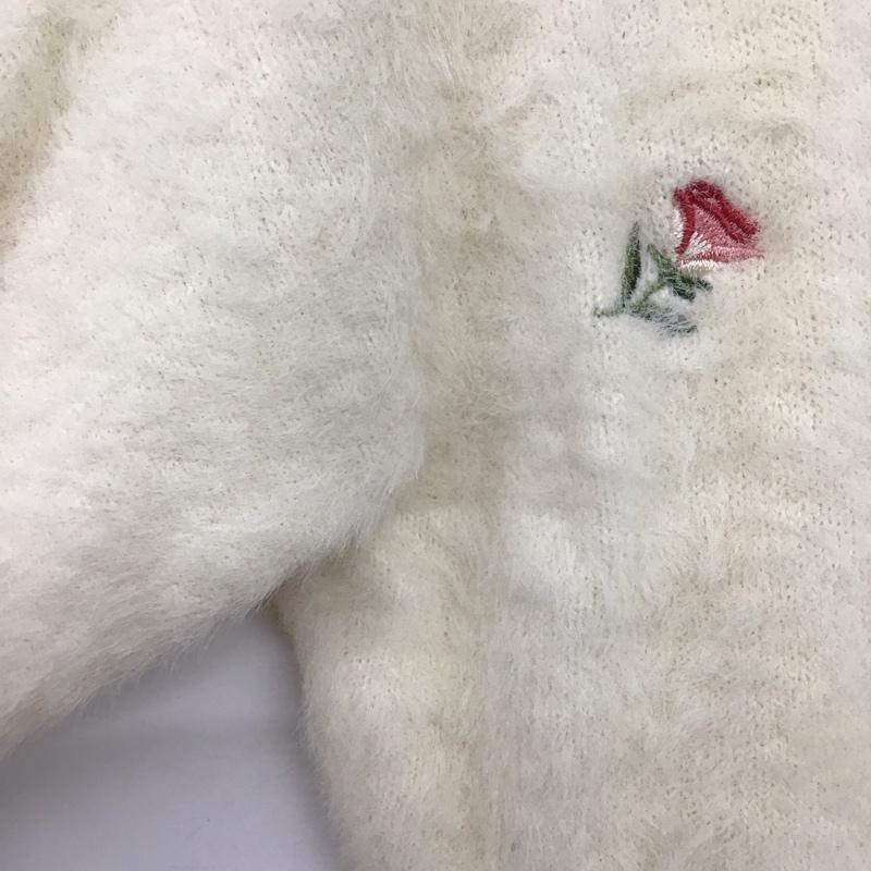 ダズリン dazzlin ニット、セーター 長袖 FREE 刺繍 白 / ホワイト /  レディース USED 古着 中古 10148511