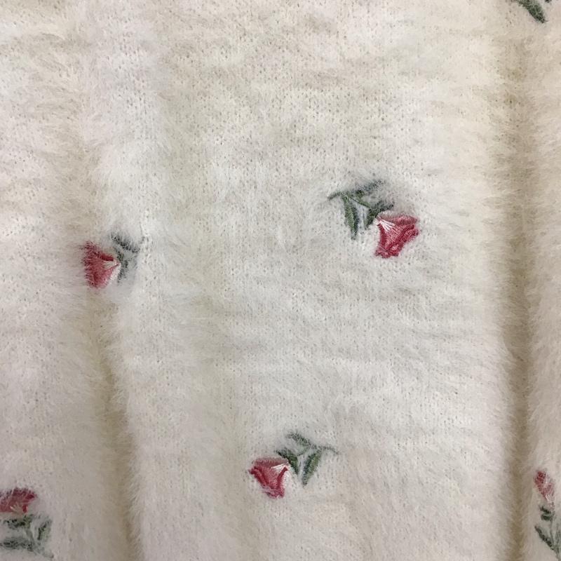 ダズリン dazzlin ニット、セーター 長袖 FREE 刺繍 白 / ホワイト /  レディース USED 古着 中古 10148511
