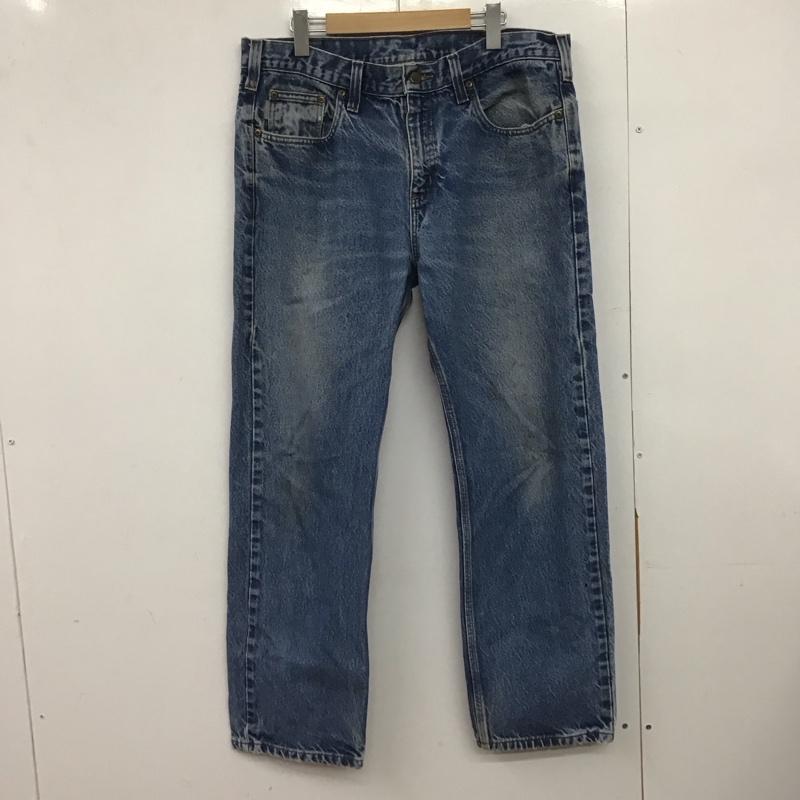 カーハート Carhartt パンツ デニム、ジーンズ デニムパンツ ワイドパンツ カジュアルパンツ 36 無地 インディゴ / インディゴ /  メンズ USED 古着 中古 10148521