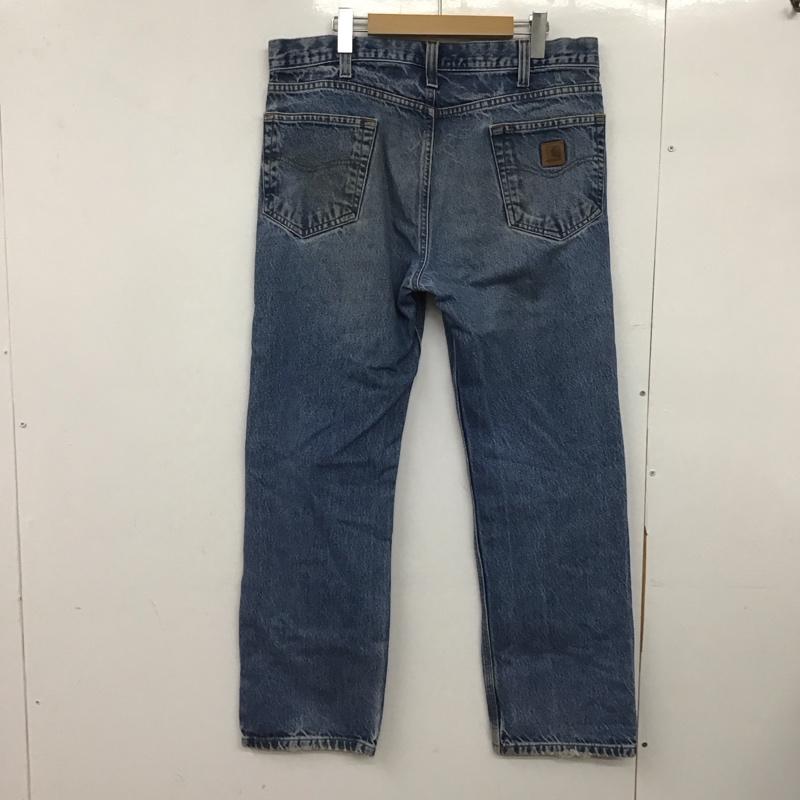 カーハート Carhartt パンツ デニム、ジーンズ デニムパンツ ワイドパンツ カジュアルパンツ 36 無地 インディゴ / インディゴ /  メンズ USED 古着 中古 10148521