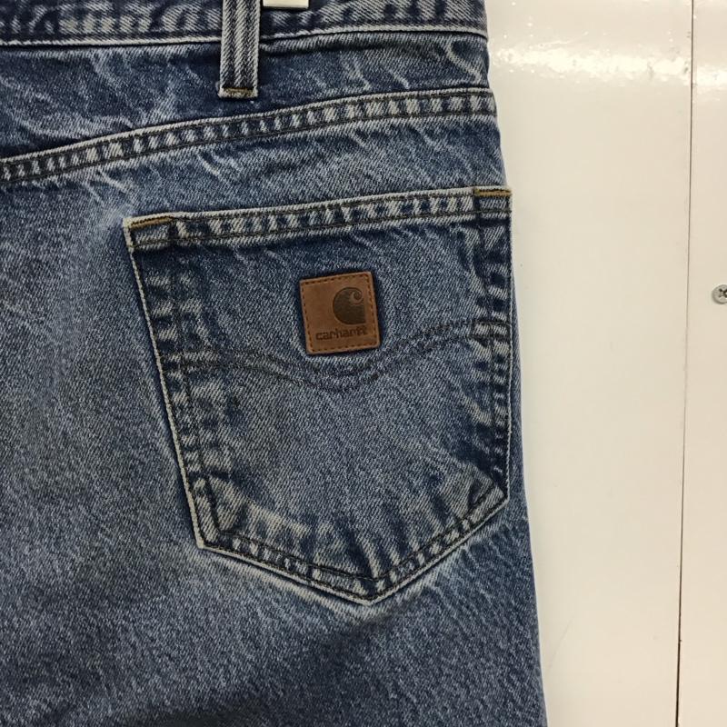 カーハート Carhartt パンツ デニム、ジーンズ デニムパンツ ワイドパンツ カジュアルパンツ 36 無地 インディゴ / インディゴ /  メンズ USED 古着 中古 10148521