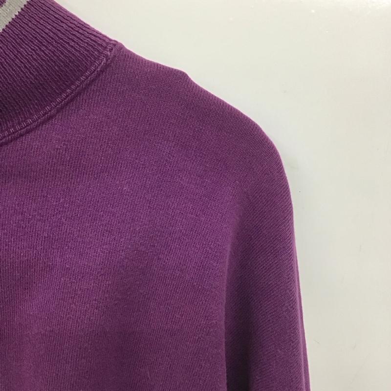 エルエルビーン L.L.Bean トレーナー 長袖 長袖トレーナー スウェット クルーネック プルオーバー XL ボーダー柄 紫 / パープル /  メンズ USED 古着 中古 10148527