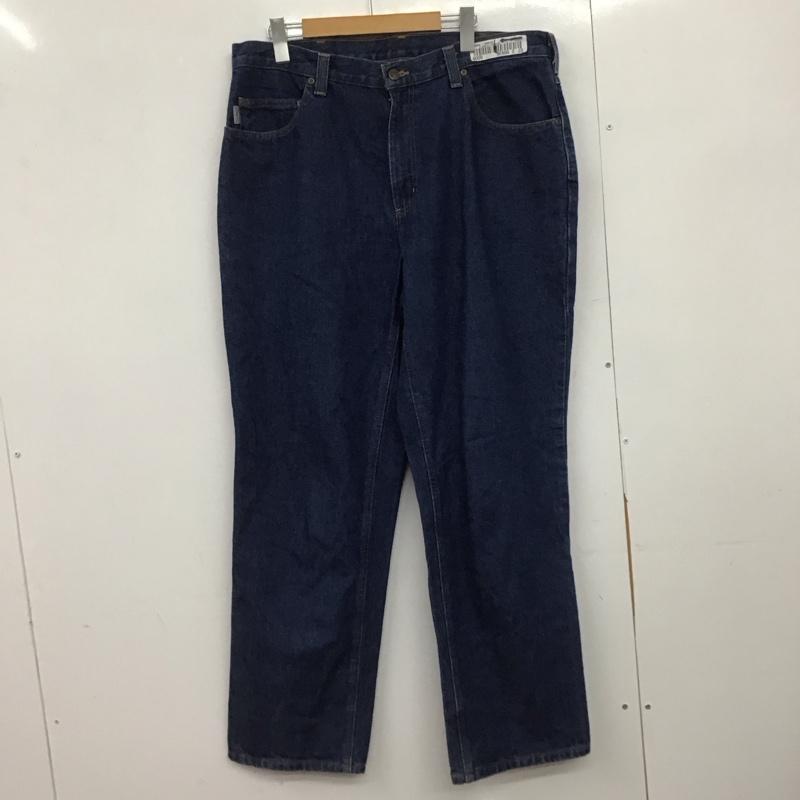 カーハート Carhartt パンツ デニム、ジーンズ デニムパンツ ワイドパンツ カジュアルパンツ 36 無地 インディゴ / インディゴ /  メンズ USED 古着 中古 10148532