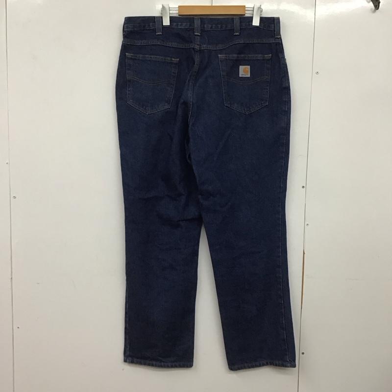 カーハート Carhartt パンツ デニム、ジーンズ デニムパンツ ワイドパンツ カジュアルパンツ 36 無地 インディゴ / インディゴ /  メンズ USED 古着 中古 10148532