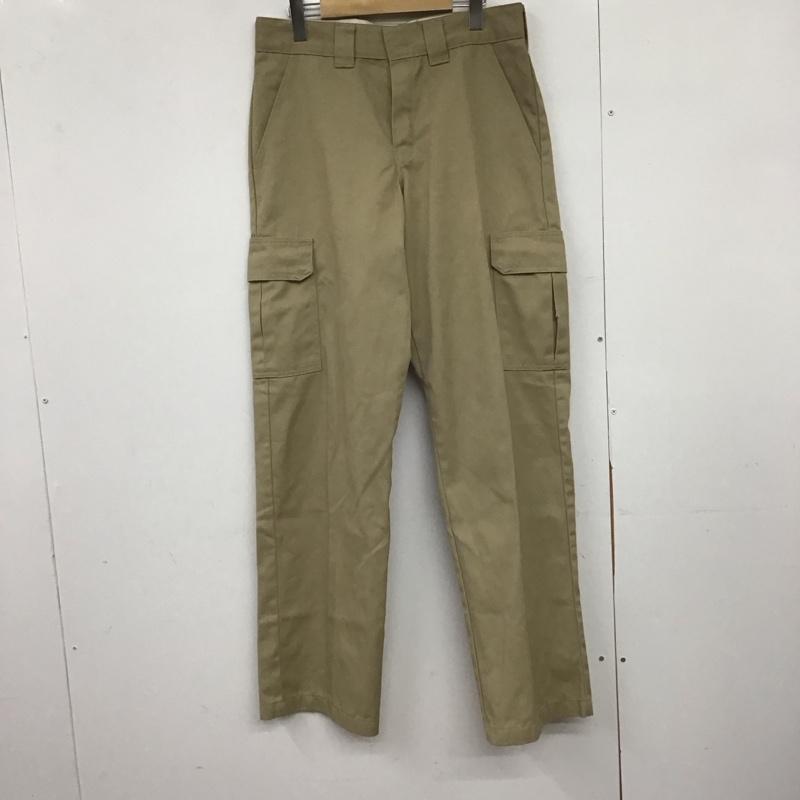ディッキーズ Dickies パンツ ワークパンツ、ペインターパンツ カーゴパンツ ミリタリーパンツ ワイドパンツ 32インチ ロゴ、文字 ベージュ / ベージュ /  メンズ USED 古着 中古 10148553