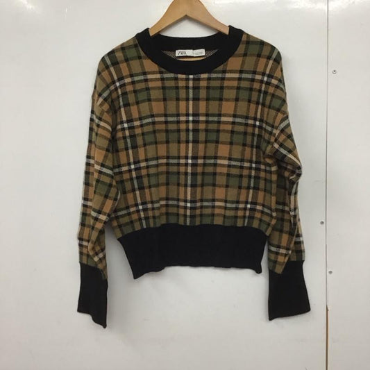 ザラ ZARA ニット、セーター 長袖 M チェック マルチカラー / マルチカラー /  レディース USED 古着 中古 10148561