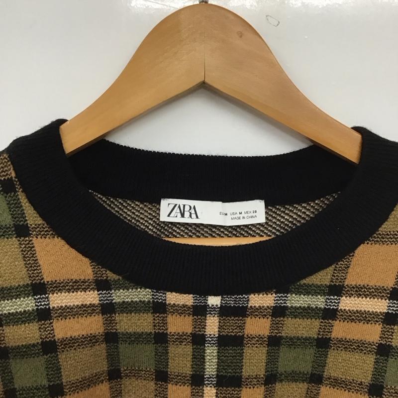 ザラ ZARA ニット、セーター 長袖 M チェック マルチカラー / マルチカラー /  レディース USED 古着 中古 10148561
