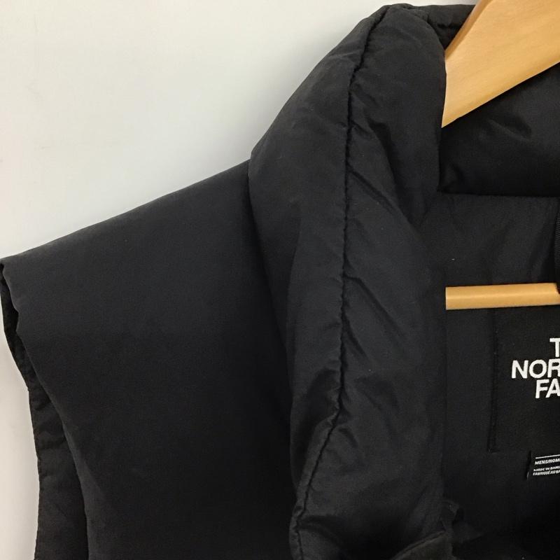 ザノースフェイス THE NORTH FACE ベスト ベスト ダウンベスト ノースリーブ ジップアップジャケット L ロゴ、文字 黒 / ブラック /  メンズ USED 古着 中古 10148565