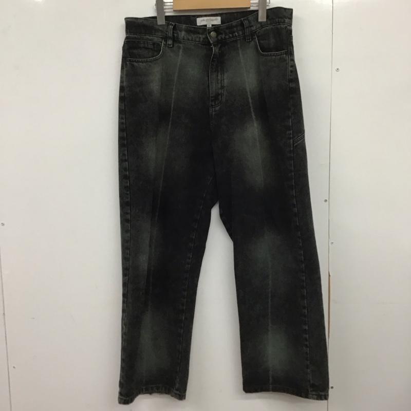 ヤードセール yardsale パンツ デニム、ジーンズ デニムパンツ ワイドパンツ カジュアルパンツ M ロゴ、文字 ダークグレー / ダークグレー /  メンズ USED 古着 中古 10148569