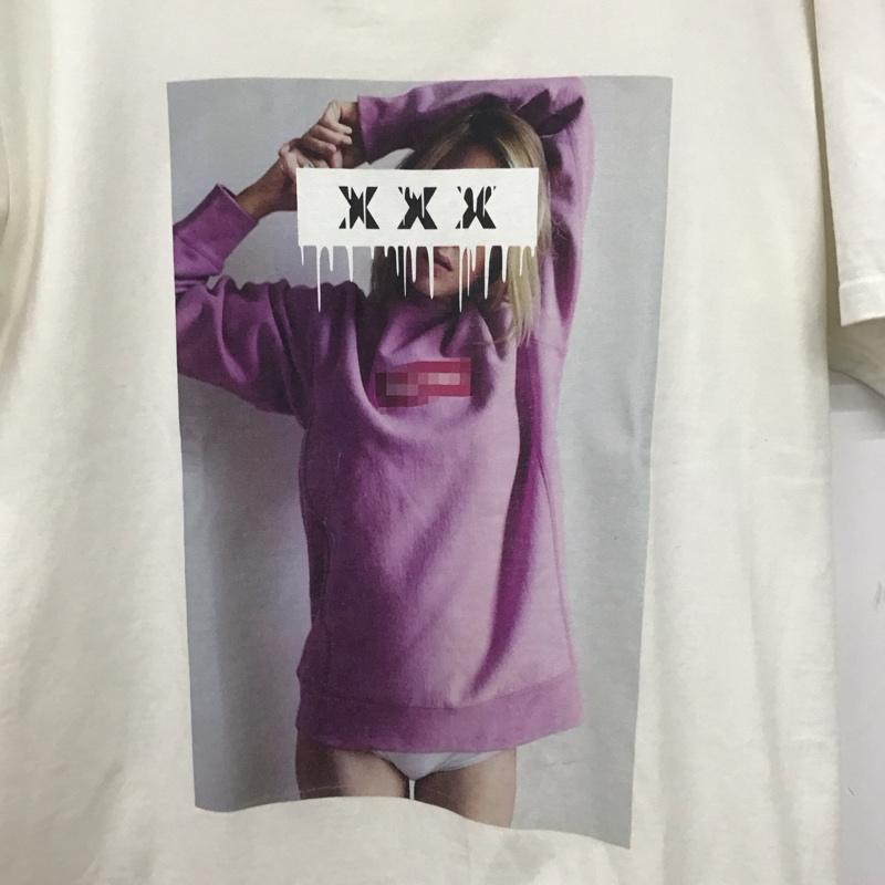 ゴッドセレクショントリプルエックス GOD SELECTION XXX Tシャツ 半袖 半袖カットソー プリントTシャツ クルーネックカットソー XL プリント 白 / ホワイト /  メンズ USED 古着 中古 10148573