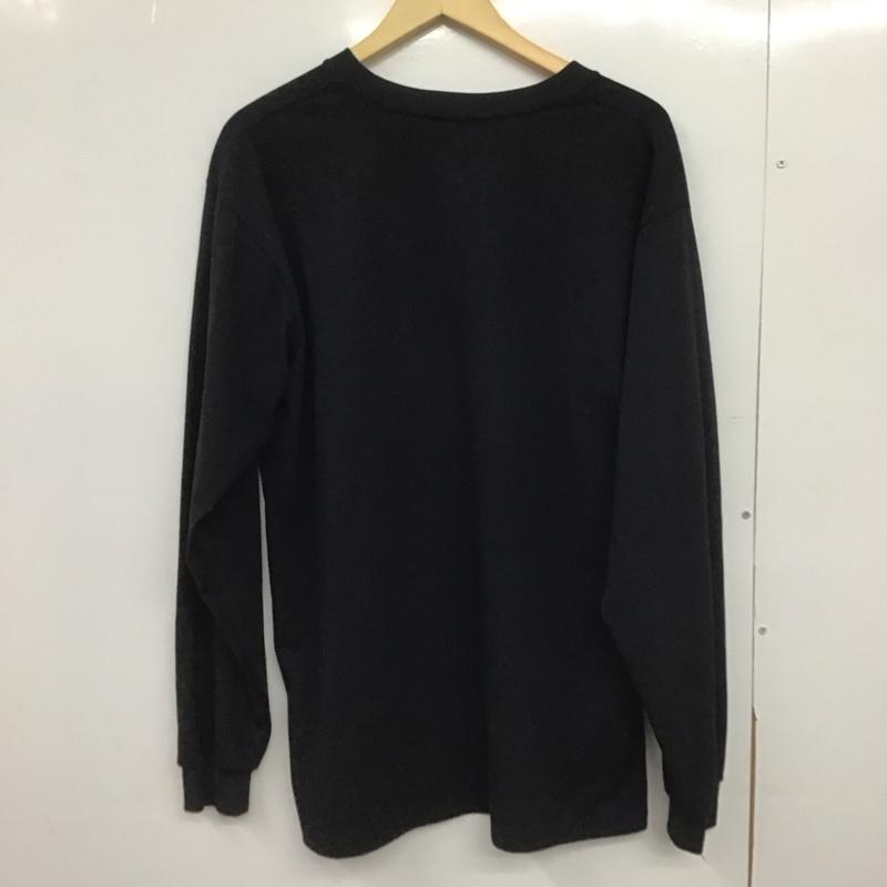 ニードルス Needles カットソー 長袖 長袖カットソー プリントカットソー クルーネック M ロゴ、文字 黒 / ブラック /  メンズ USED 古着 中古 10148574