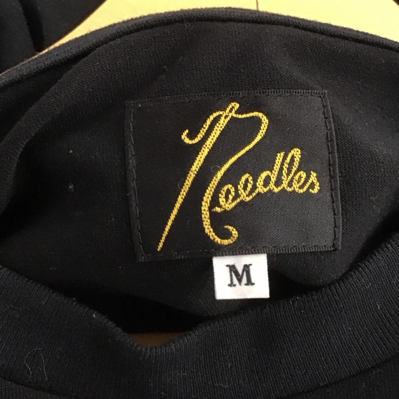 ニードルス Needles カットソー 長袖 長袖カットソー プリントカットソー クルーネック M ロゴ、文字 黒 / ブラック /  メンズ USED 古着 中古 10148574