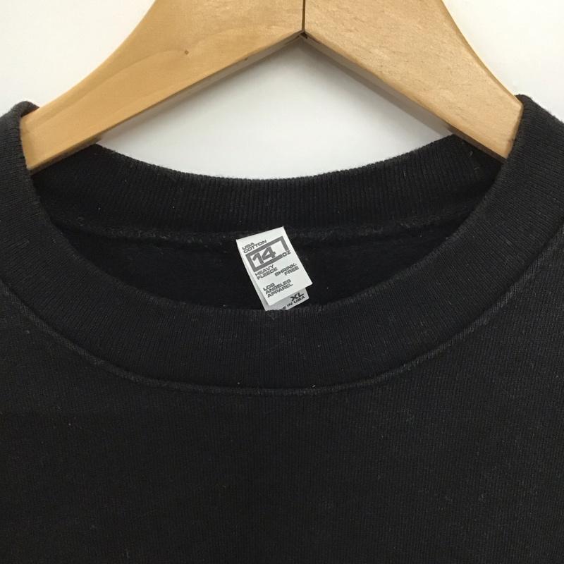 ロサンゼルスアパレル LOS ANGELES APPAREL トレーナー 長袖 長袖トレーナー スウェット クルーネック プルオーバー XL 無地 黒 / ブラック /  メンズ USED 古着 中古 10148576