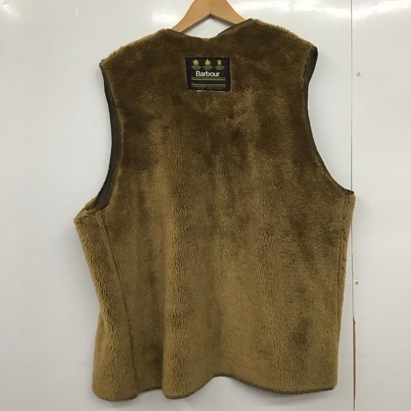 バーブァー Barbour ベスト ベスト ベスト ノースリーブカットソー 前ボタン ファー 無地 茶 / ブラウン /  メンズ USED 古着 中古 10148590