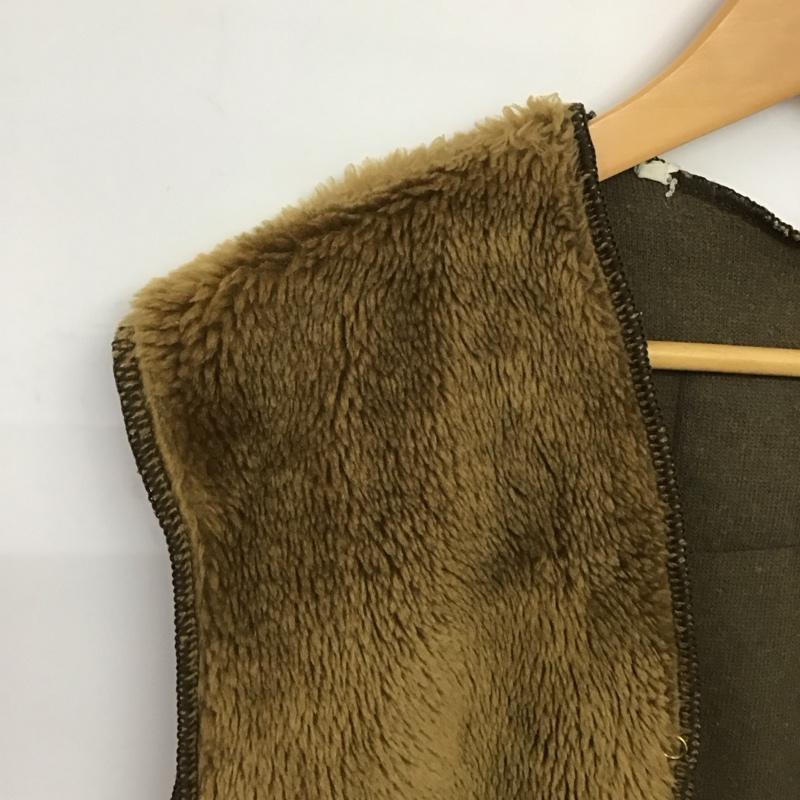 バーブァー Barbour ベスト ベスト ベスト ノースリーブカットソー 前ボタン ファー 無地 茶 / ブラウン /  メンズ USED 古着 中古 10148590