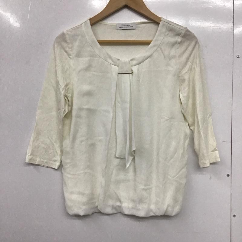 ユナイテッドアローズグリーンレーベルリラクシング UNITED ARROWS green label relaxing カットソー 七分袖 3512-105-1295 無地 白 / ホワイト /  レディース USED 古着 中古 10148608