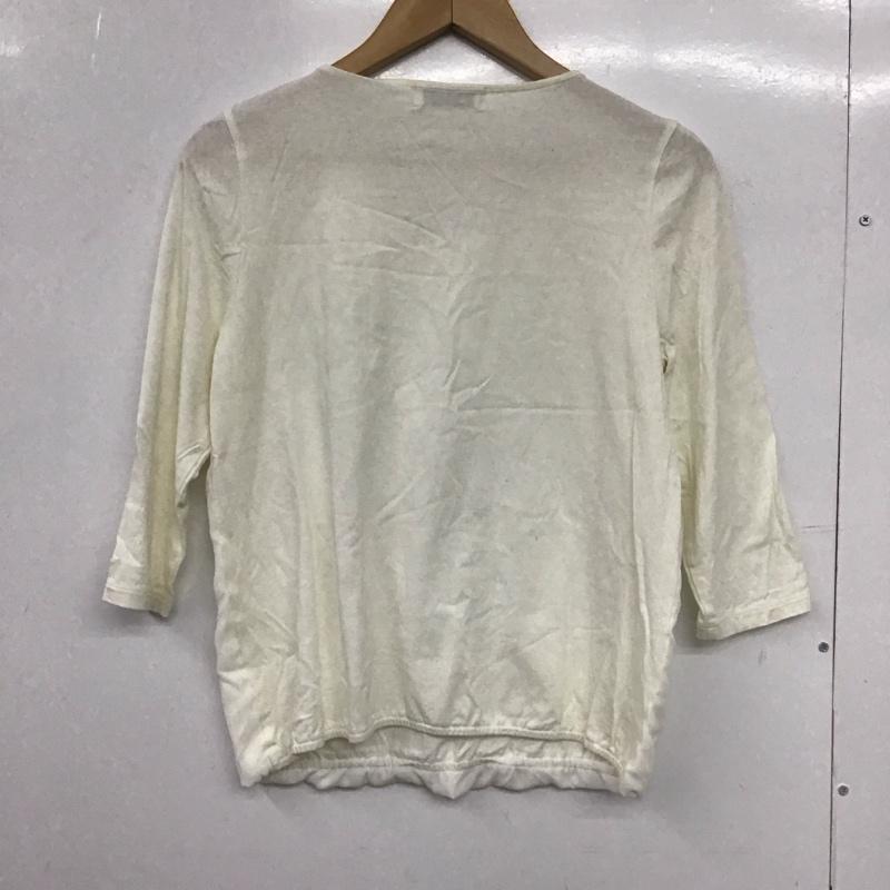 ユナイテッドアローズグリーンレーベルリラクシング UNITED ARROWS green label relaxing カットソー 七分袖 3512-105-1295 無地 白 / ホワイト /  レディース USED 古着 中古 10148608