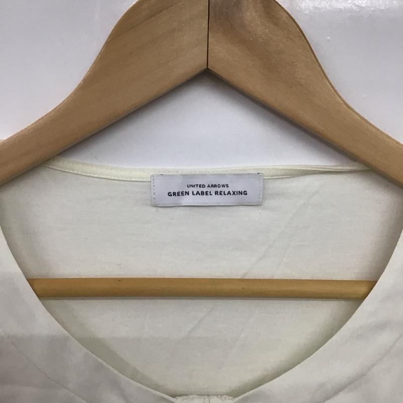 ユナイテッドアローズグリーンレーベルリラクシング UNITED ARROWS green label relaxing カットソー 七分袖 3512-105-1295 無地 白 / ホワイト /  レディース USED 古着 中古 10148608
