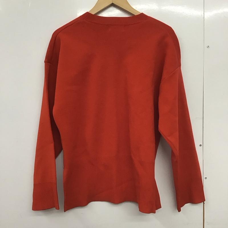 オペークドットクリップ OPAQUE.CLIP ニット、セーター 長袖 M 無地 赤 / レッド /  レディース USED 古着 中古 10148612