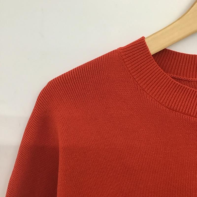 オペークドットクリップ OPAQUE.CLIP ニット、セーター 長袖 M 無地 赤 / レッド /  レディース USED 古着 中古 10148612