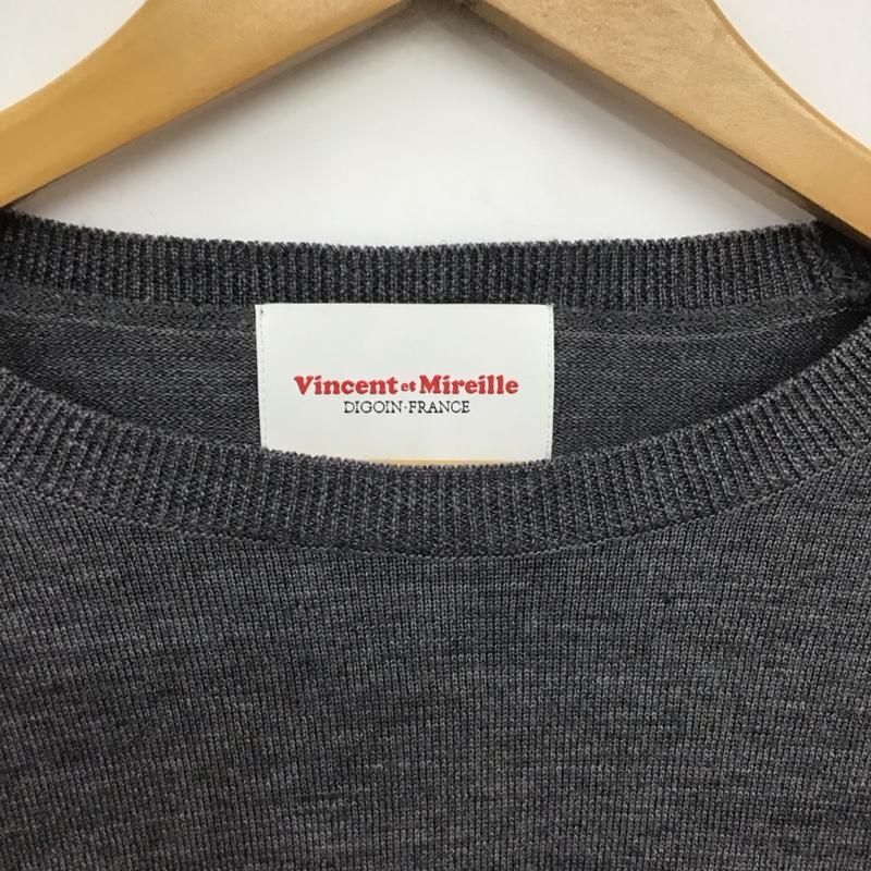 バンソン エ ミレイユ Vincent et Mireille ニット、セーター 長袖 38 無地 灰 / グレー /  レディース USED 古着 中古 10148617