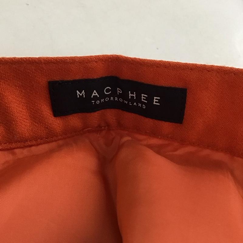 マカフィー MACPHEE スカート ひざ丈スカート 32 無地 橙 / オレンジ /  レディース USED 古着 中古 10148622