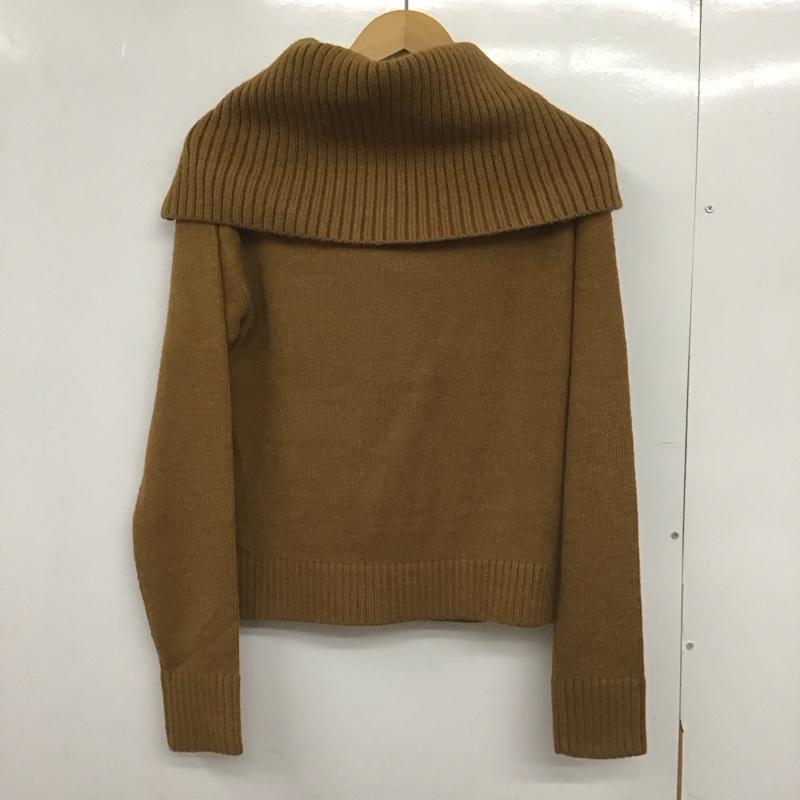 スライ SLY ニット、セーター 長袖 030CAM70-5020 OFF SHOULDER MG TOPS FREE 無地 茶 / ブラウン /  レディース USED 古着 中古 10148631