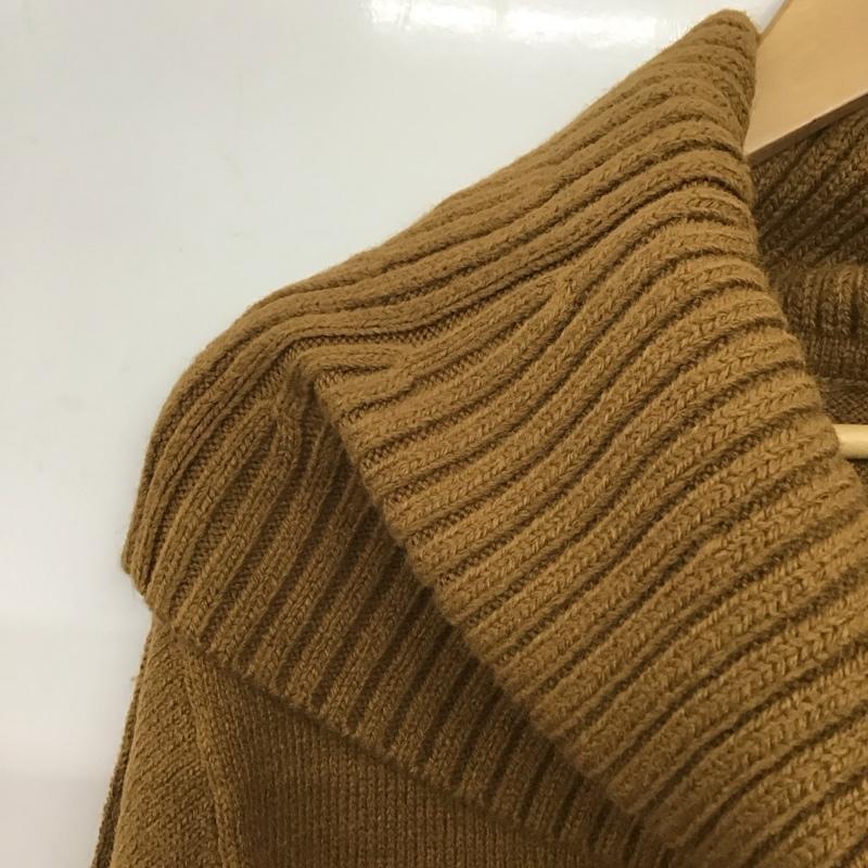 スライ SLY ニット、セーター 長袖 030CAM70-5020 OFF SHOULDER MG TOPS FREE 無地 茶 / ブラウン /  レディース USED 古着 中古 10148631