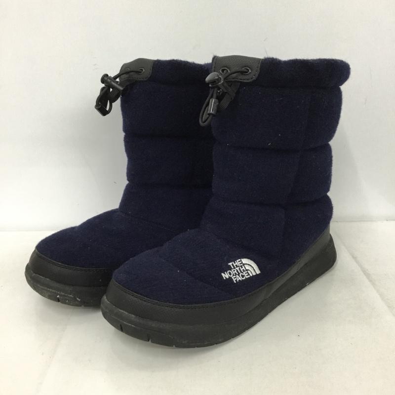 ザノースフェイス THE NORTH FACE ブーツ ショートブーツ NFW51683 W ヌプシブーティウール2 25cm 25.0cm ロゴ、文字 紺 / ネイビー /  レディース USED 古着 中古 10148640