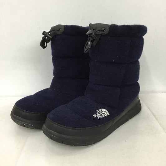 ザノースフェイス THE NORTH FACE ブーツ ショートブーツ NFW51683 W ヌプシブーティウール2 25cm 25.0cm ロゴ、文字 紺 / ネイビー /  レディース USED 古着 中古 10148640