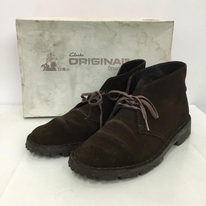 クラークス Clarks ブーツ ショートブーツ デザートブーツ 箱有 無地 ダークブラウン / ダークブラウン /  メンズ USED 古着 中古 10148647