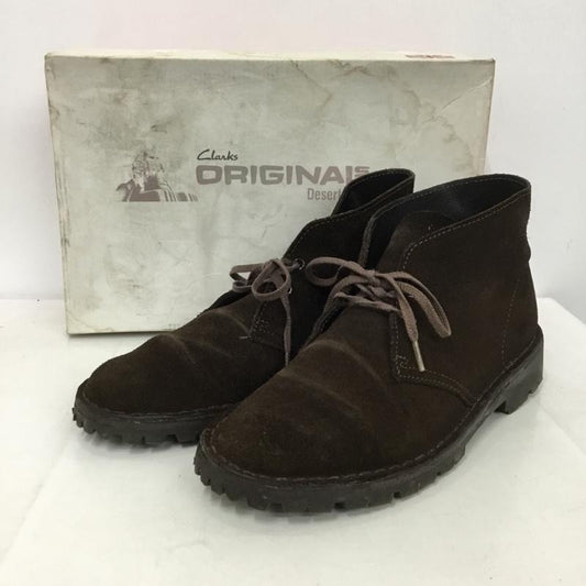 クラークス Clarks ブーツ ショートブーツ デザートブーツ 箱有 無地 ダークブラウン / ダークブラウン /  メンズ USED 古着 中古 10148647