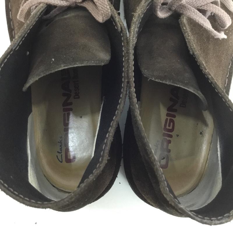 クラークス Clarks ブーツ ショートブーツ デザートブーツ 箱有 無地 ダークブラウン / ダークブラウン /  メンズ USED 古着 中古 10148647