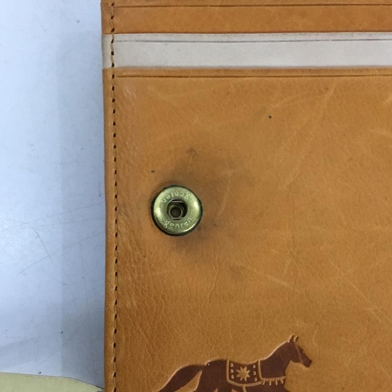 ゲンテン genten 財布 二つ折り 馬 馬蹄 レザー ロゴ、文字 茶 / ブラウン /  レディース USED 古着 中古 10148651