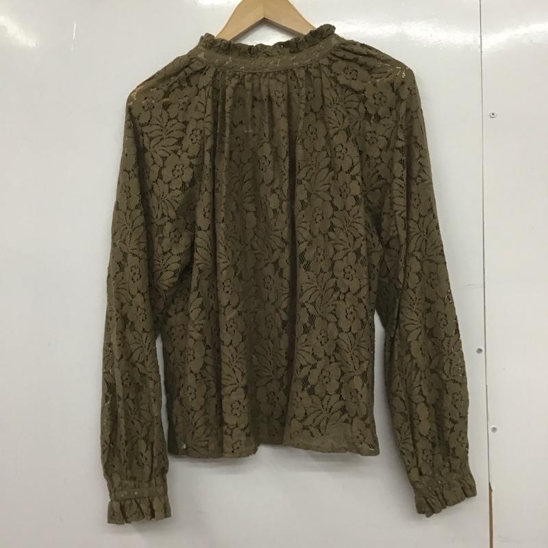 マウジー MOUSSY カットソー 長袖 010BAS30-7960 moussy 2way LACE BLOUSE FREE 無地 カーキ / カーキ /  レディース USED 古着 中古 10148663