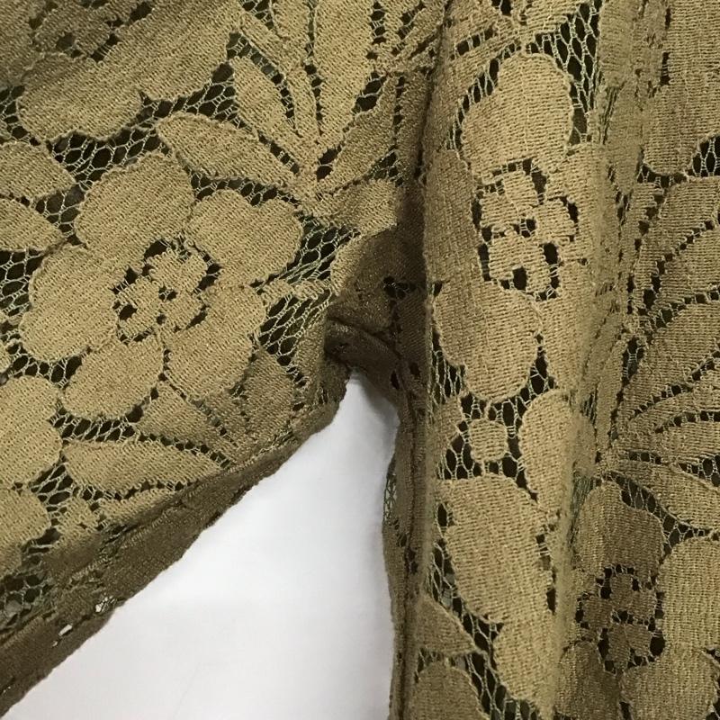 マウジー MOUSSY カットソー 長袖 010BAS30-7960 moussy 2way LACE BLOUSE FREE 無地 カーキ / カーキ /  レディース USED 古着 中古 10148663