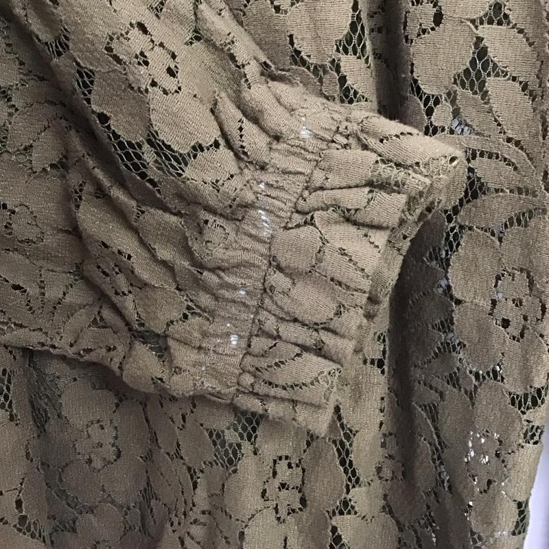 マウジー MOUSSY カットソー 長袖 010BAS30-7960 moussy 2way LACE BLOUSE FREE 無地 カーキ / カーキ /  レディース USED 古着 中古 10148663