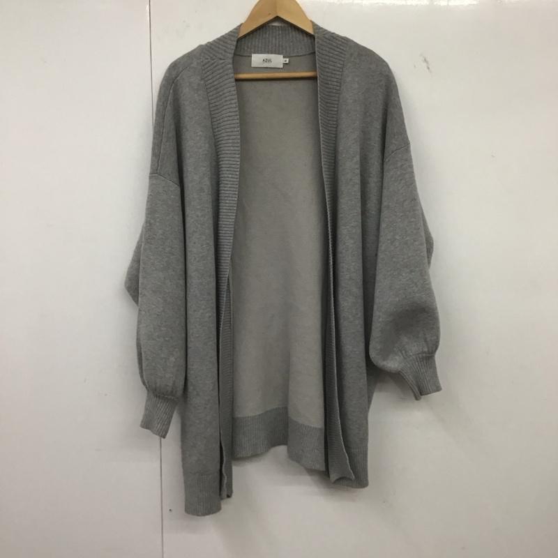 アズールバイマウジー AZUL BY MOUSSY カーディガン 長袖 250CAA70-138H M 無地 灰 / グレー /  レディース USED 古着 中古 10148677