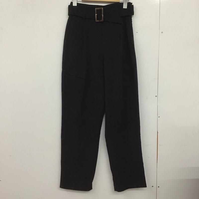 マウジー MOUSSY パンツ スラックス 010BAA30-8120 AIST TUXEDO PANTS スラックス タック ベルト 1 無地 黒 / ブラック /  レディース USED 古着 中古 10148684