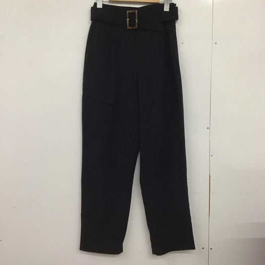 マウジー MOUSSY パンツ スラックス 010BAA30-8120 AIST TUXEDO PANTS スラックス タック ベルト 1 無地 黒 / ブラック /  レディース USED 古着 中古 10148684
