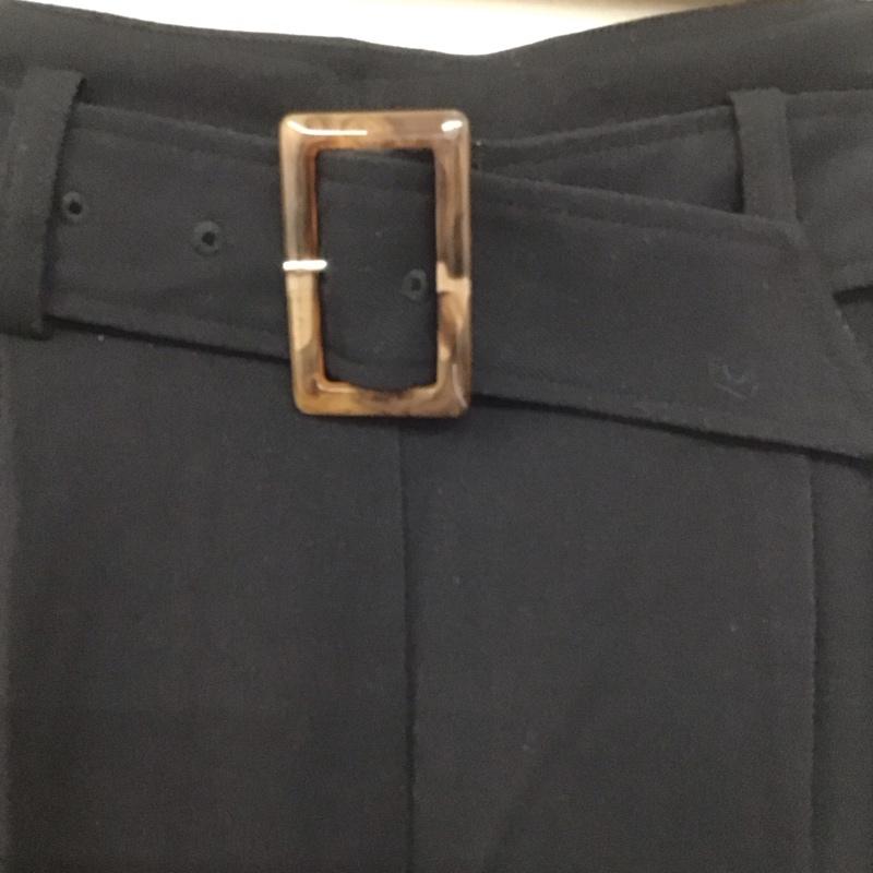 マウジー MOUSSY パンツ スラックス 010BAA30-8120 AIST TUXEDO PANTS スラックス タック ベルト 1 無地 黒 / ブラック /  レディース USED 古着 中古 10148684