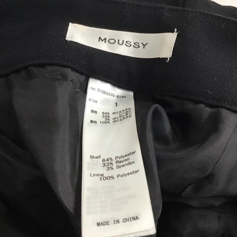 マウジー MOUSSY パンツ スラックス 010BAA30-8120 AIST TUXEDO PANTS スラックス タック ベルト 1 無地 黒 / ブラック /  レディース USED 古着 中古 10148684