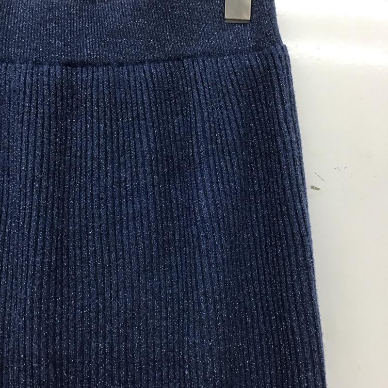 ニコアンド niko and... スカート ロングスカート nkn36526rm リブニットスカート ラメ M 無地 青 / ブルー /  レディース USED 古着 中古 10148686