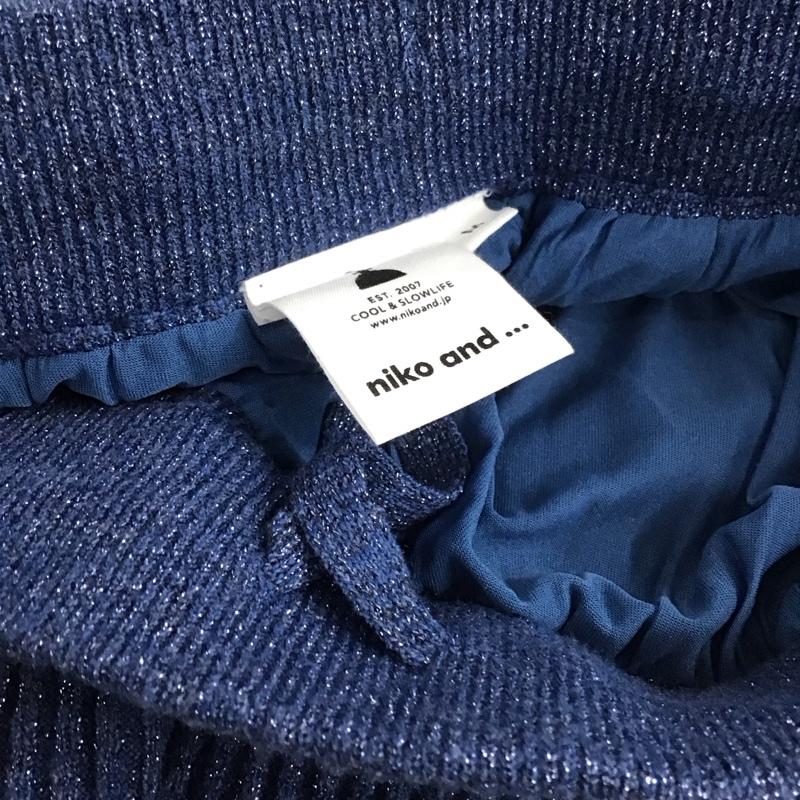 ニコアンド niko and... スカート ロングスカート nkn36526rm リブニットスカート ラメ M 無地 青 / ブルー /  レディース USED 古着 中古 10148686