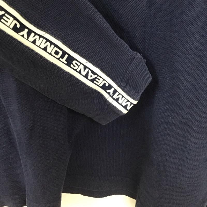 トミー ジーンズ TOMMY JEANS カットソー 長袖 長袖カットソー プリントカットソー クルーネック S ロゴ、文字 紺 / ネイビー /  メンズ USED 古着 中古 10148693