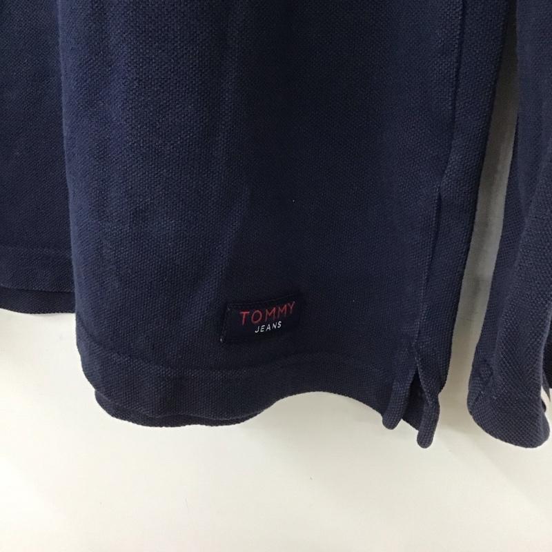 トミー ジーンズ TOMMY JEANS カットソー 長袖 長袖カットソー プリントカットソー クルーネック S ロゴ、文字 紺 / ネイビー /  メンズ USED 古着 中古 10148693