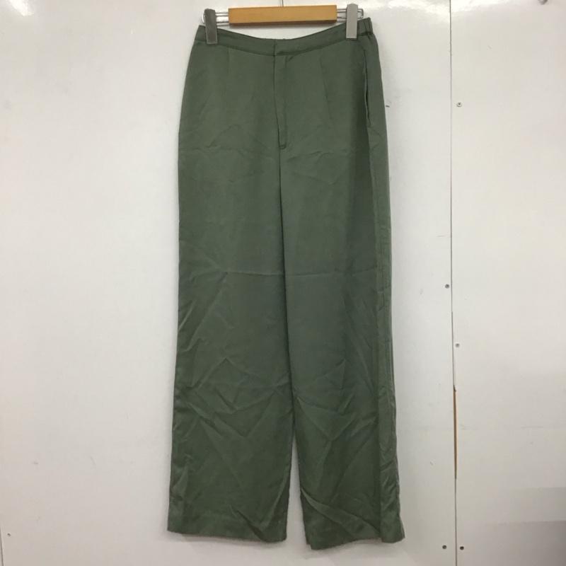 エムアンダーバー M_ パンツ スラックス 010DA330-7500 STRAIGHT PANTS 1 無地 緑 / グリーン /  レディース USED 古着 中古 10148694