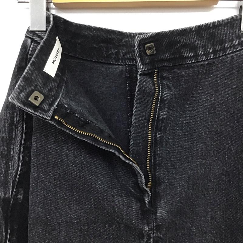 マウジー MOUSSY スカート ロングスカート 010AAS11-5300-1 DENIM MAXI FLARE SKIRT デニムフレアスカート 0 無地 黒 / ブラック /  レディース USED 古着 中古 10148695