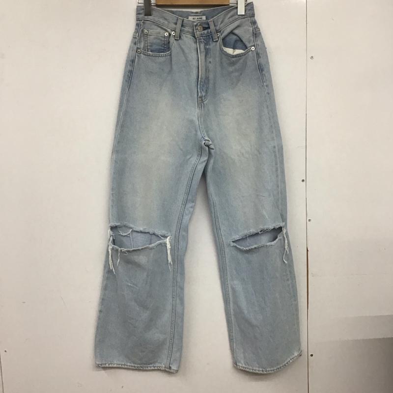 スライ SLY パンツ デニム、ジーンズ 039GSN11-4910 ダメージ加工デニムパンツ 1 無地 水色 / ライトブルー /  レディース USED 古着 中古 10148699